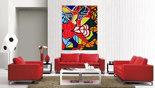 Абстрактные картины в интерьере квартиры фото