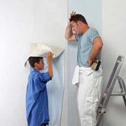 Поклейка стен обоями фото