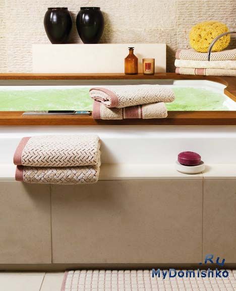 Фото Привнести в свою ванную комнату нотки современной моды можно при помощи полотенец в естественных тонах